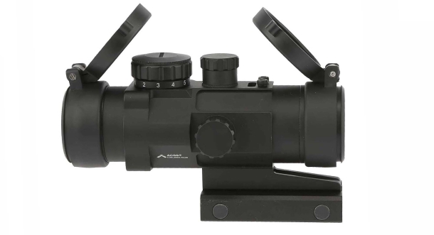 Primary Arms SLx PAC2.5x Compact Ottica Primary Arms PAC2.5x – lato destro, con coprilenti