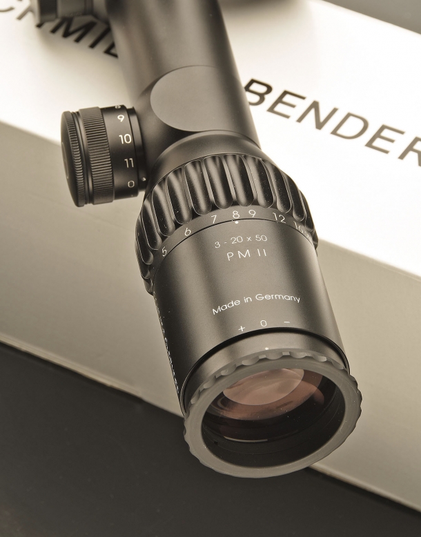 The eyepiece of the Schmidt & Bender PM II 3-20x50