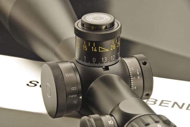 The turrets of the Schmidt & Bender PM II 5-25x56