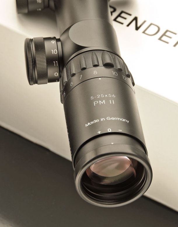 The eyepiece of the Schmidt & Bender PM II 5-25x56