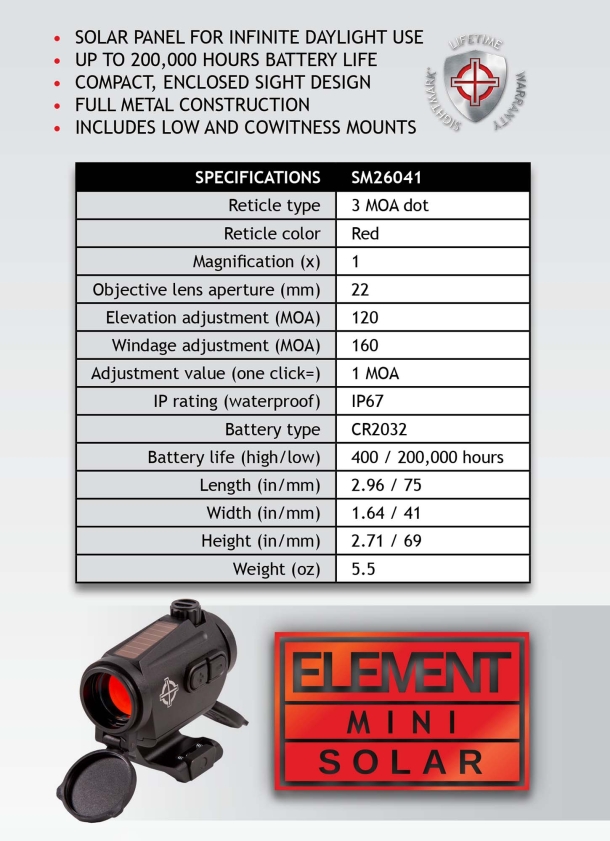 Sightmark MTS Mini Solar, il micro red dot a energia solare Sightmark MTS Mini Solar, il micro red dot a energia solare