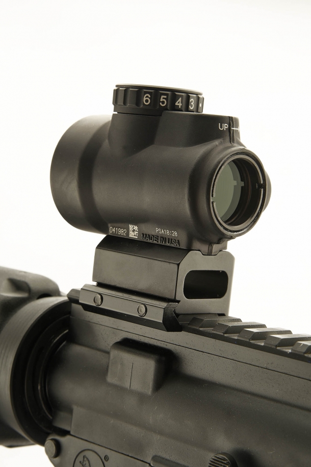 Trijicon's MRO seen from the rear