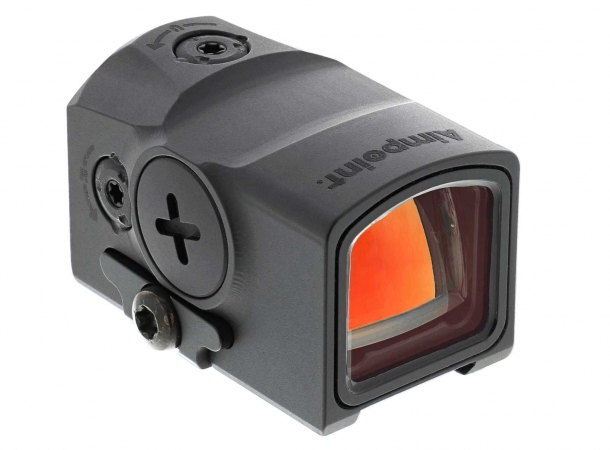 Aimpoint ACRO P-1 red dot sight The battery of the Aimpoint ACRO P-1 can be replaced without removing the sight from the gun
