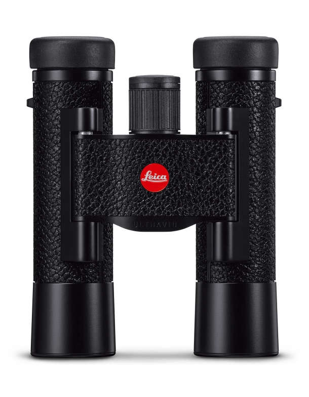 Leica Ultravid 8x20 and 10x25 binoculars The Leica Ultravid 8x20 binocular, with black housing
