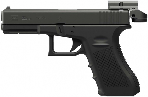 Leupold Deltapoint Micro red dot sight for pistols Leupold Deltapoint Micro red dot sight on Glock pistol