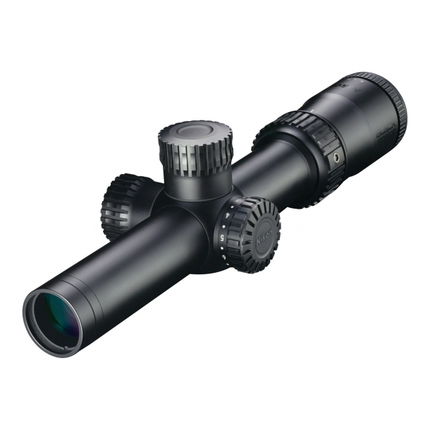 Il cannocchiale Nikon BLACK FORCE1000 1-4x24 è dedicato all'uso su armi sportive moderne