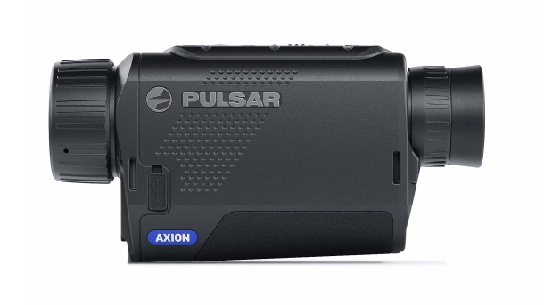 Pulsar Axion XQ30 Pro compact thermal imaging monocular Pulsar Axion XQ30 Pro thermal imaging monocular – left side