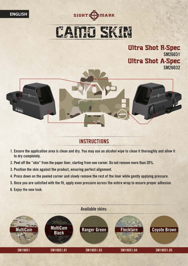 Sightmark Camo Skins: protection and style for optics Sightmark Camo Skins: protection and style for optics