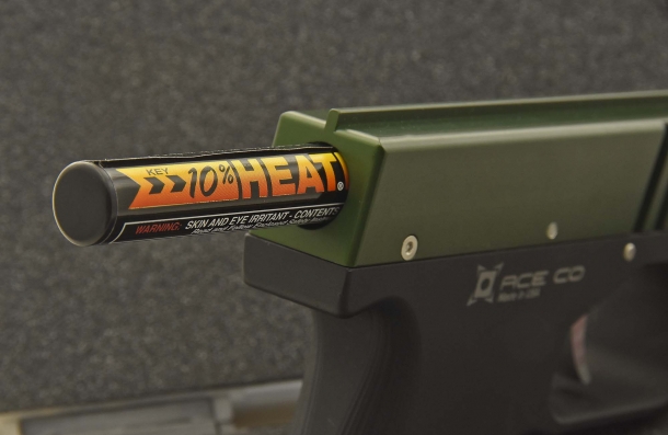 A port located on the rear portion of the device is used for loading