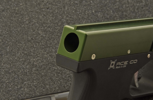 The rib on the top portion of the AceCo. Micro-Shot dubs as a sighting plan