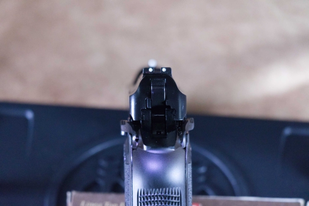 Beretta 80X – equilibrium in 380 ACP The rear sight is crisp and with good contrast