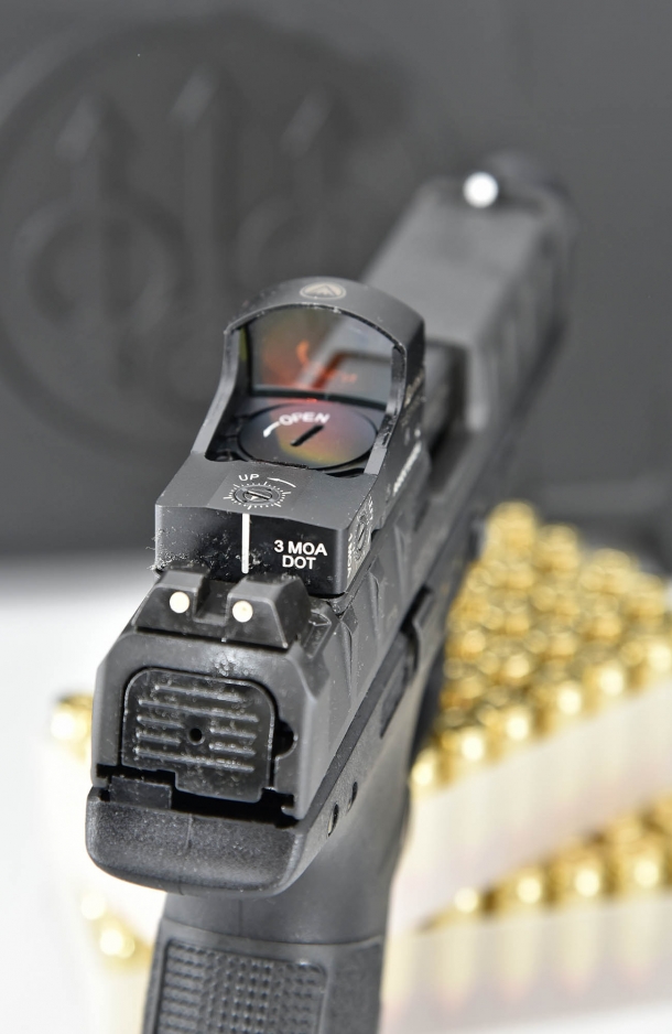 Optics-ready: the APX Combat shares a modular proprietary interface system for reflex sights with the APX RDO model