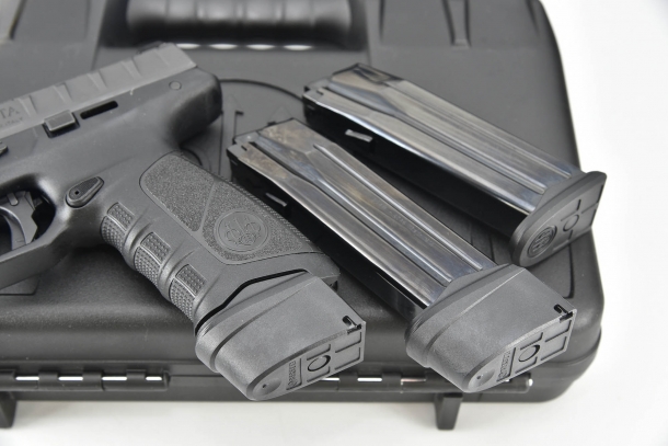 Extended magazines are available for the Beretta APX Combat line, both in 9mm and .40 caliber
