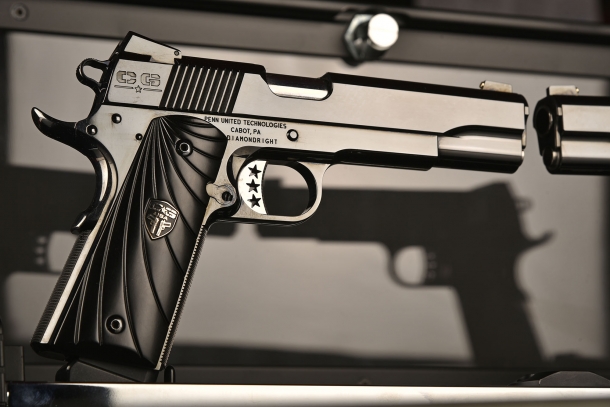The Mirror Image pistols are truly symmetrical: a right-handed version...