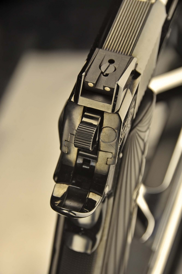 The Cabot Guns 1911 variants – including the Mirror Image pistols – normally come with Novak sights