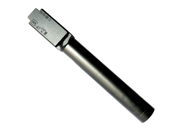 Glock 17 gen 5 in calibro 9mmX19 la canna della Glock G17 dove è riportato, oltre vari marchi, il più significativo: 9x19