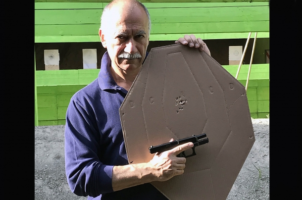 Glock G19 Gen5 calibro 9mm Rosata ottenuta a 12 metri con la Glock G19 Gen 5 calibro 9mm