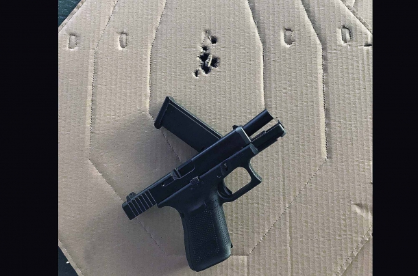 Glock G19 Gen5 calibro 9mm rosata ottenuta a 7 metri con la Glock G19 Gen 5 calibro 9mm