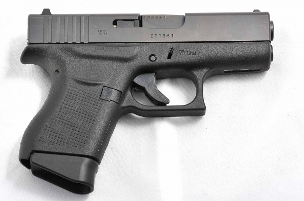 La piccola Glock G43 Slimline Vista lato destro