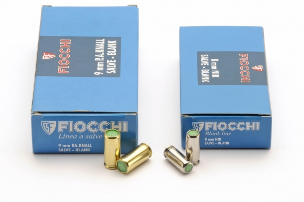 9mm PAK ammunition (for signal pistols) and 8mm NIK ammunition (for blank firing pistols)