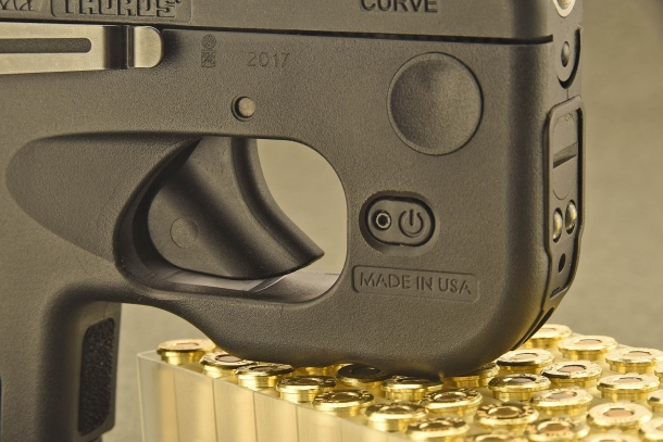The activation button for the target designator is found on the front right portion of the frame