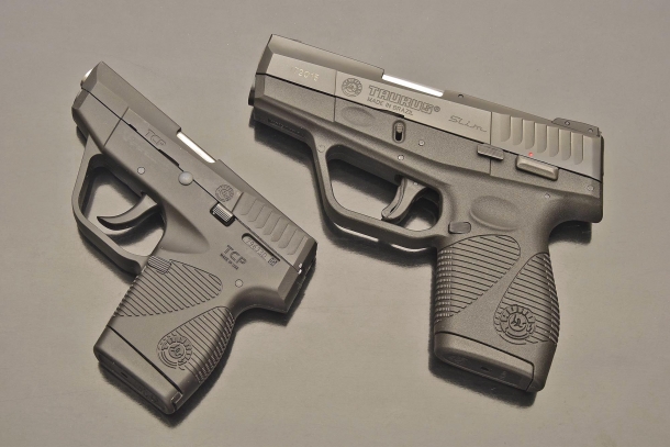 I calibri: .380 ACP per la PT738 TCP e 9x21mm per la PT709 Slim