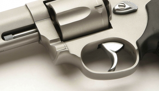 Taurus Tracker National Match .44 Magnum revolver The smooth trigger surface is very comfortable in double-action shooting