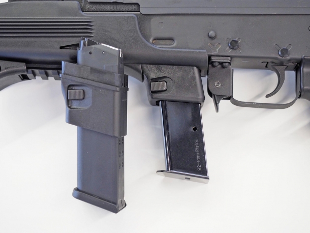 Detail of the 9mm magazine