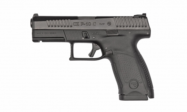 CZ P-10 C semi-automatic pistol: Czech polymer goodness! CZ P10C pistol, black finish