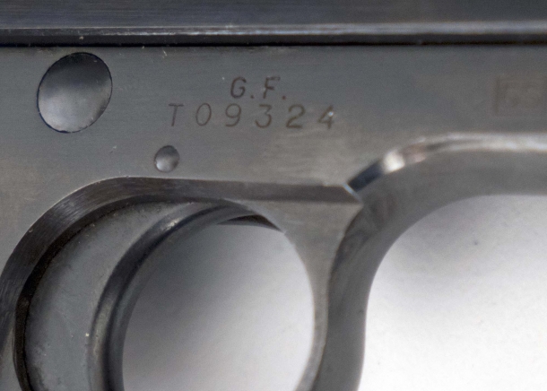 Le Beretta 34 della Guardia di Finanza, da Brownells! Le Beretta 34 ex Guardia di Finanza sono chiaramente identificate dalla dicitura G.F. punzonata sul fusto poco sopra il numero di serie