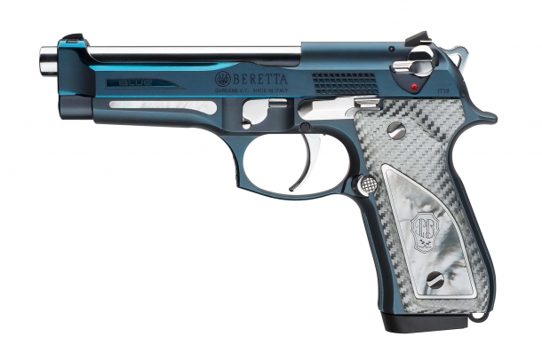 Beretta 92FS Fusion Blue pistol: Italian blue, collector's grade