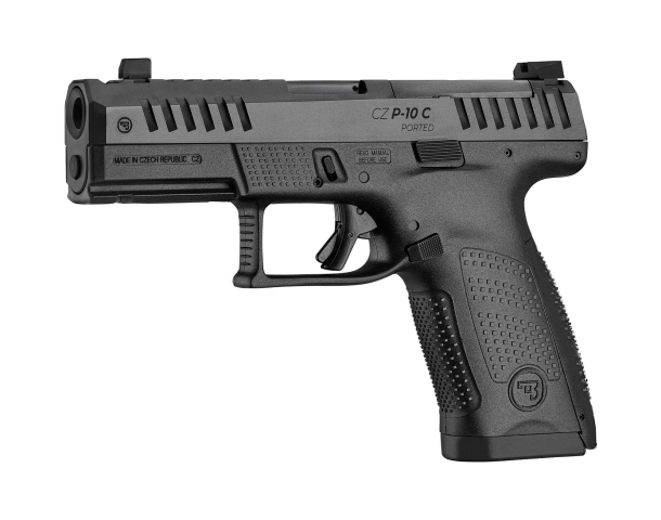 CZ P10C Ported: a new compensated striker-fire pistol CZ P10C Ported 9mm Luger semi-automatic pistol – left side