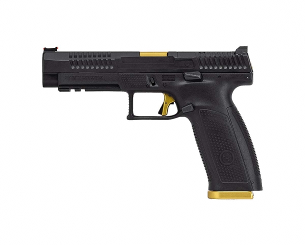CZ P-10F Competition-Ready: a new striker-fired pistol, ready for practical shooting! CZ P-10F Competition-Ready 9mm semi-automatic pistol – left side