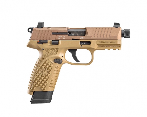 FN 502 .22 Long Rifle semi-automatic pistol – right side