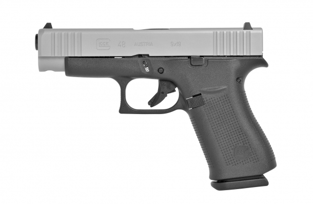 New Glock G43X and G48 slimline pistols with silver slides Glock G48 Slimline Silver slide