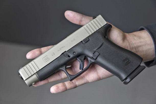 New Glock G43X and G48 slimline pistols with silver slides Glock G48 Slimline Silver slide