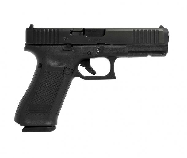 Glock 22, 23 e 27 Gen5: la nuova generazione delle pistole calibro .40 Pistola Glock 22 Gen5 .40 Smith & Wesson in configurazione MOS, lato destro