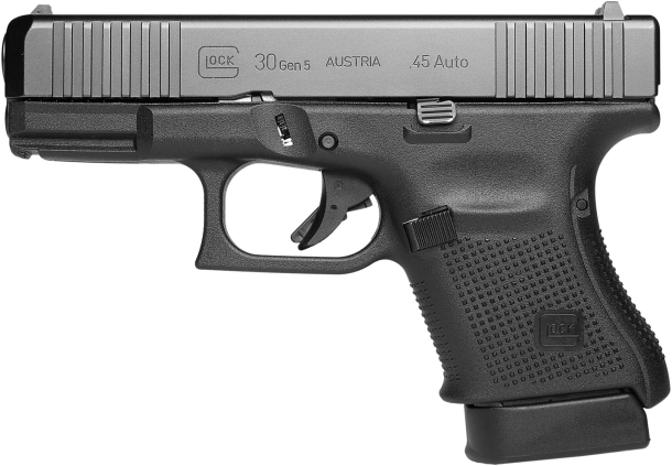 Glock announces new pistols for 2024 Glock 30 Gen.5 .45 ACP pistol – left side