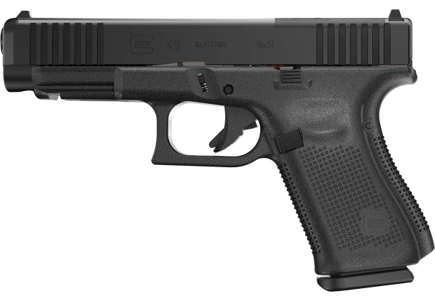 Glock announces new pistols for 2024 Glock 49 MOS 9mm Luger pistol – left side