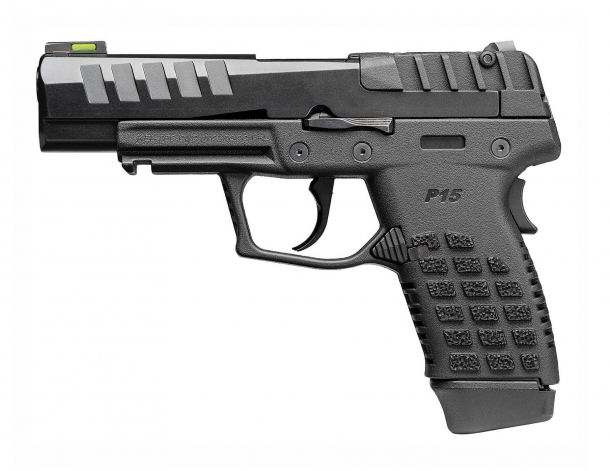 Kel-Tec P15: la pistola ultrasottile ad alta capacità Pistola semi-automatica Kel-Tec P15 calibro 9x19mm – lato sinistro