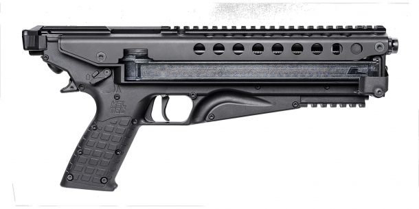 Kel-Tec P50, nuova pistola semi-automatica calibro 5.7x28mm Pistola Kel-Tec P50 calibro 5.7x28mm, lato destro