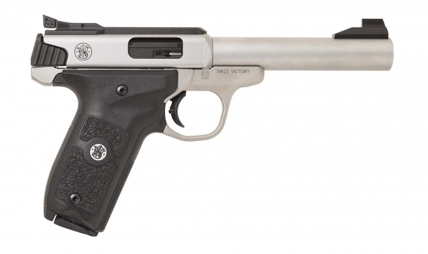Smith & Wesson launches the SW22 Victory Target model pistol The right side of the new Smith & Wesson SW22 Victory Target Model pistol