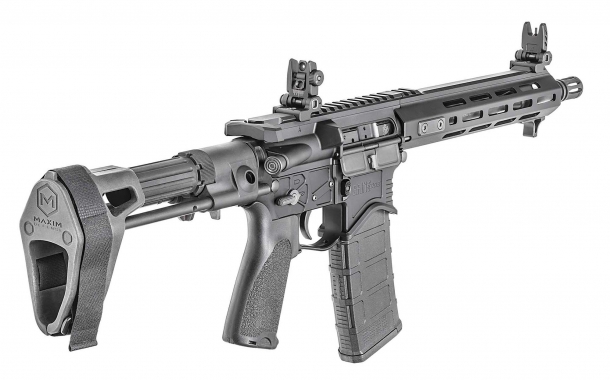 Springfield Armory introduces the SAINT Edge Pistol The SAINT Edge Pistol comes with a Maxim Defense CQB Pistol armbrace system, complete with its own barrel extension and recoil buffer system