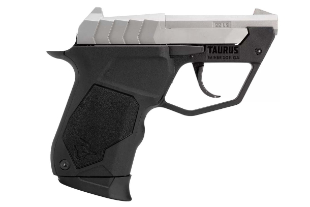 Taurus 22TUC, rimfire pocket pistol Taurus 22TUC .22 Long Rifle pocket pistol – right side, stainless model