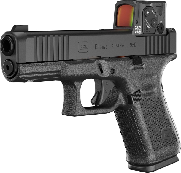 Glock concealed carry pistols with Aimpoint COA red dot sight Glock 19 Gen.5 pistol with Aimpoint COA red dot sight