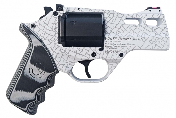 Chiappa Firearms' new Rhino revolver models The White Rhino is a limited issue model, offering a Cerakote finish