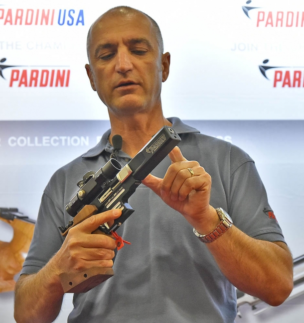 Pardini's SP Bullseye pistol as showcased at the SHOT Show