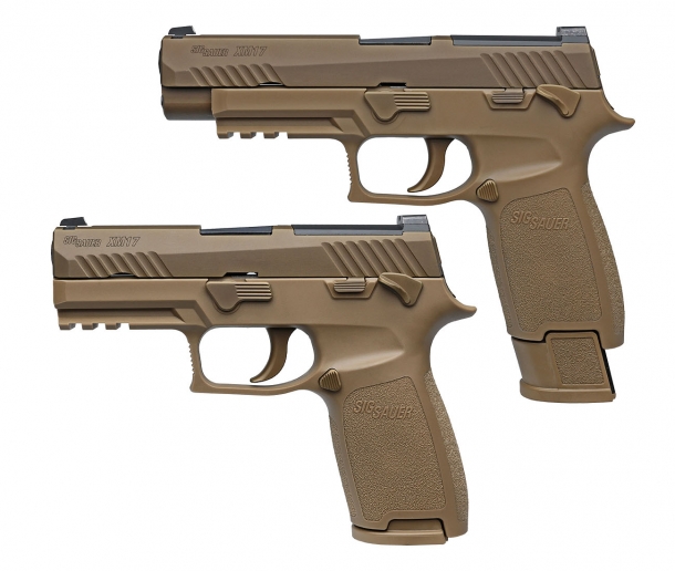 SIG Sauer P320 (XM17): the U.S. Army's new service pistol The SIG Sauer XM17 is a modular P320-based pistol, built on a standard frame and compatible with different calibers, slides, barrels and magazines to adapt itself to different operative needs