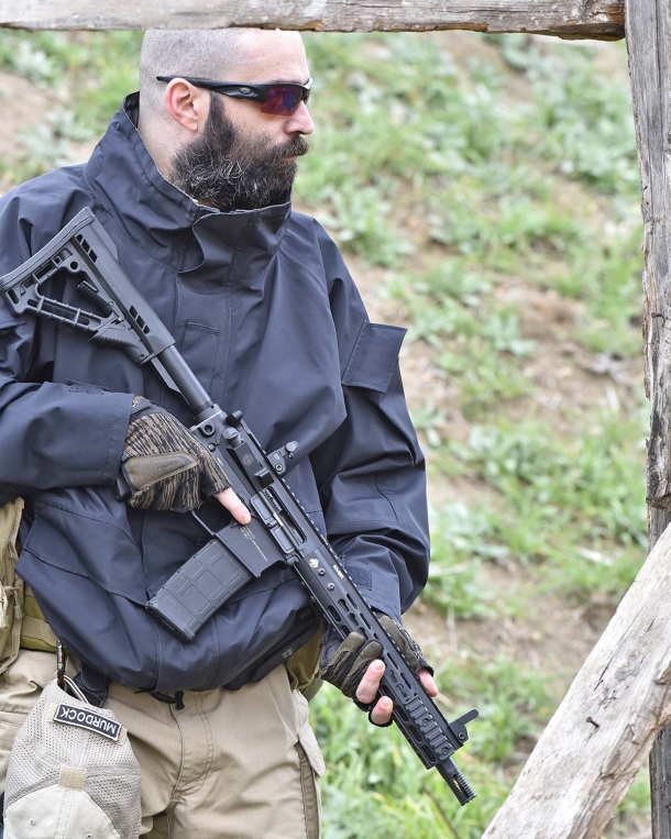 The 11.9" barrel makes the rifle very comapct