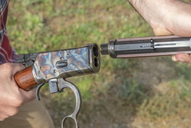 Chiappa 1892 lever action rifle 3 - Separate the barrel from the receiver